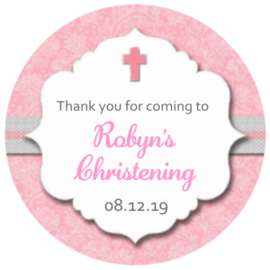 Christening sticker