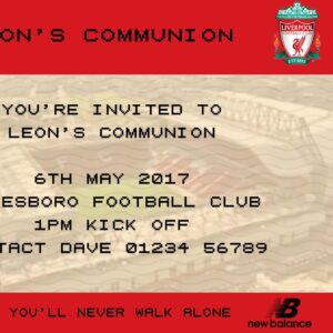 Football Ticket Design Invites