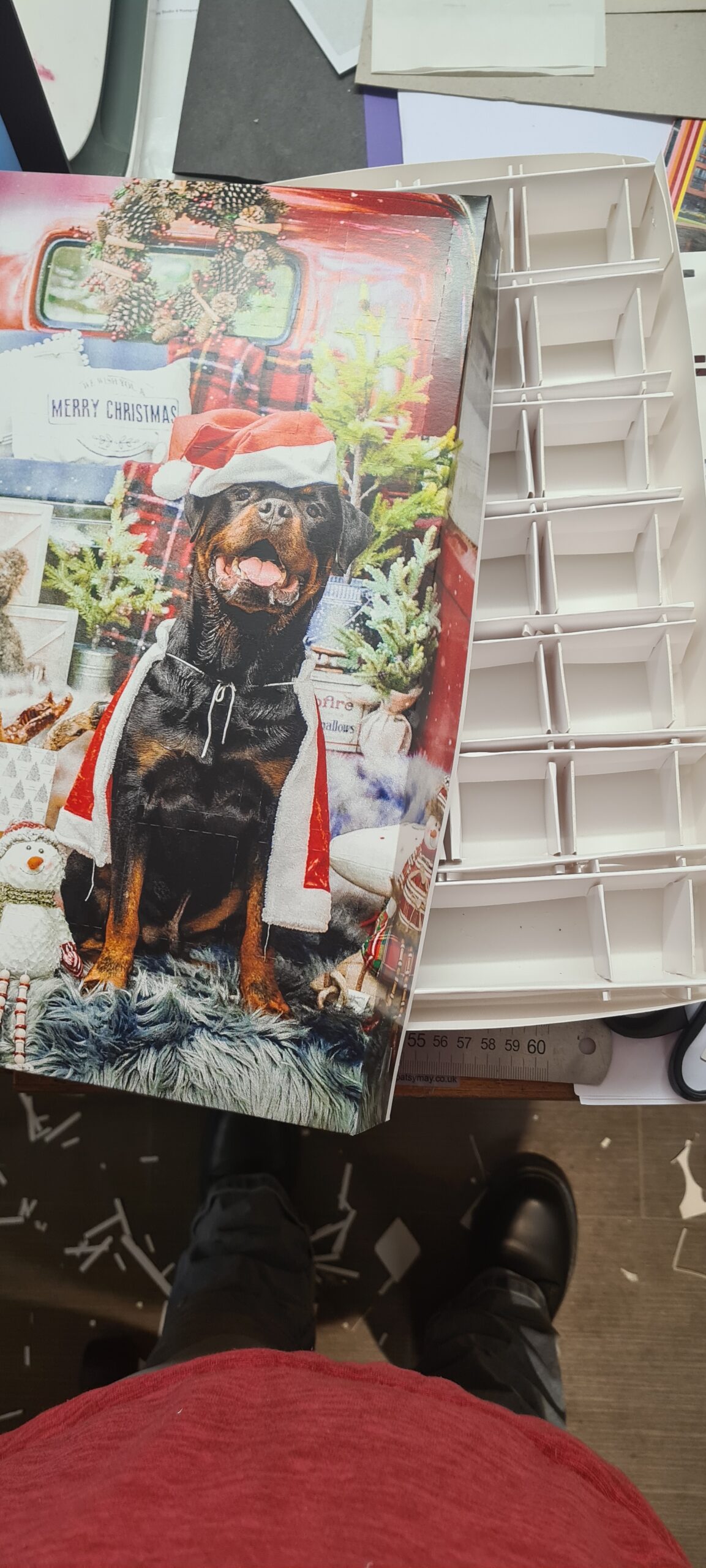 Custom Printed and cut 4cm x 4cm 25 day box advent calendar - Image 2